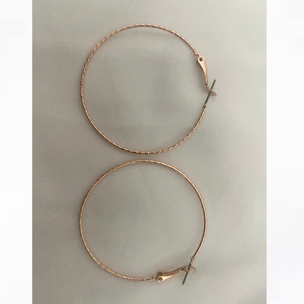 Rose Gold Hoops